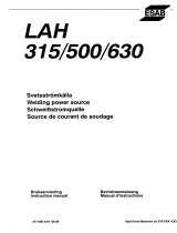 ESAB LAH 315, LAH 500, LAH 630 Benutzerhandbuch