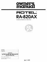 Rotel RA-820AX Bedienungsanleitung