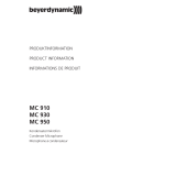 Beyerdynamic MC 910 Benutzerhandbuch