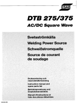 ESAB DTB 275, DTB 375 AC/DC Square wave Benutzerhandbuch