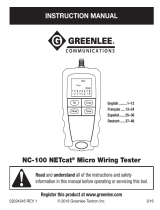 Greenlee NC-100 NETcat Micro Wiring Tester Benutzerhandbuch