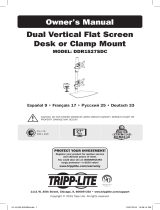 Tripp Lite Dual Vertical Flat Screen Desk or Clamp Mount Bedienungsanleitung