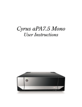 Cyrus APA7.5 Bedienungsanleitung
