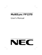 NEC MultiSync® FP1370 Bedienungsanleitung