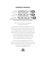 JL Audio JX250/1D Bedienungsanleitung