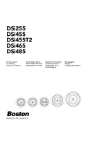 Boston Acoustics Speaker DSi255 Benutzerhandbuch