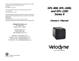 Velodyne Acoustics Speaker System SPL-1000 Benutzerhandbuch