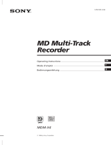 Sony Recording Equipment MDM-X4 Benutzerhandbuch