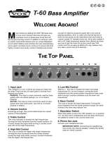 Vox Musical Instrument Amplifier T-60 Benutzerhandbuch
