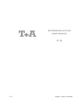 T+A Elektroakustik P 10 Benutzerhandbuch