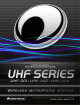 Omnitronic UHF-301 1-Channel Wireless Mic System 823-832/863-865MHz Benutzerhandbuch