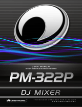 Omnitronic PM-322P 3-Channel DJ Mixer with Bluetooth & USB Player Benutzerhandbuch