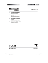 EINHELL TE-CD 12 Li with 2nd Battery Benutzerhandbuch