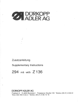 DURKOPP ADLER 294 Benutzerhandbuch
