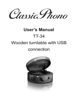 Lenco Classic Phono TT-34 Benutzerhandbuch