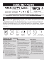 Tripp Lite AVRX Series UPS Systems Schnellstartanleitung