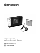 Bresser MyTime Crystal P Colour Projection Alarm Clock and Weather Stations Bedienungsanleitung