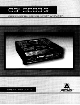 Peavey CS 3000G Professional Stereo Power Amplifier Benutzerhandbuch