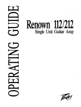 Peavey Renown 112/212 Single Unit Guitar Amp Bedienungsanleitung