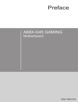 MSI A88X-G45 GAMING Assassin’s Creed Liberation HD Bedienungsanleitung