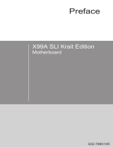 MSI X99A SLI Krait Edition Bedienungsanleitung