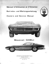 Maserati Ghibli - early version Bedienungsanleitung