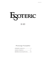 Esoteric E-03 Bedienungsanleitung