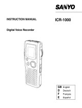 Sanyo ICR-1000 Benutzerhandbuch
