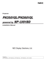 NEC NP-PH2601QL Installationsanleitung