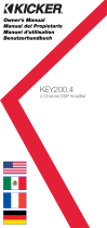 Kicker KEY200.4 4-Channel DSP Amplifier Bedienungsanleitung