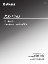 Yamaha RXV765 - RX AV Receiver Bedienungsanleitung