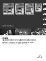 Behringer Xenyx Q802 USB Schnellstartanleitung