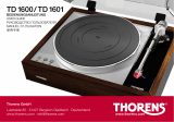 Thorens TD 1600 black Benutzerhandbuch