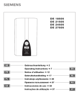 Siemens DE27505/01 Benutzerhandbuch