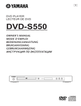 Yamaha dvd s550 Bedienungsanleitung