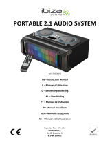 Ibiza Sound SYSTEME AUDIO 2.1 PORTABLE AVEC BLUETOOTH, USB, SD & TUNER FM (SPLBOX150) Bedienungsanleitung