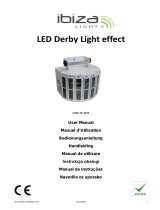 Ibiza Light & Sound EFFET DE LUMIERE LED DERBY A 8 CANAUX DMX (LED-DERBY) Bedienungsanleitung