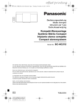 Panasonic Micro chaine PANASONIV SC-HC212EG-K Bedienungsanleitung