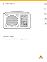 EUROLIVE Ultra-Compact 150-Watt PA/Monitor Speaker System Benutzerhandbuch