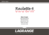 LAGRANGE RACLETTE 6 VITRO GRILL Bedienungsanleitung