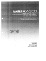 Yamaha RX-350 Bedienungsanleitung