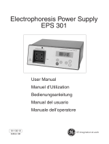 GE ELECTROPHORESIS EPS 301 Benutzerhandbuch