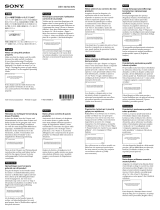 Sony DEV-50 Wichtige Informationen