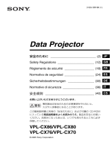 Sony VPL-CX80 Benutzerhandbuch