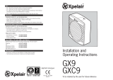 Xpelair GXC9 Benutzerhandbuch