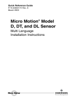 Micro Motion Model D DL DT Installationsanleitung