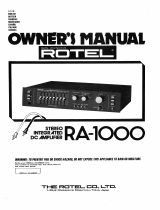 Rotel RA-1000 Bedienungsanleitung