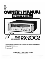 Rotel RX-2002 Bedienungsanleitung