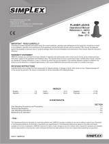 Simplex PJ Series Screw Jacks - 54210 B Benutzerhandbuch