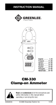Greenlee CM-330 Clamp-on Ammeter (Europe) Benutzerhandbuch